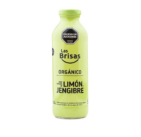 JUGO ORGANICO LAS BRISAS LIMON Y JENGIBRE 500ML - Oliva Mercado Natural